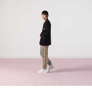 Palma wool cotton jacket with patch