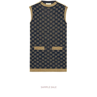 Interlocking G lamé wool dress