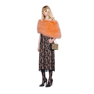 Ostrich feather cape