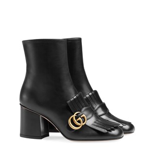 Leather ankle boot