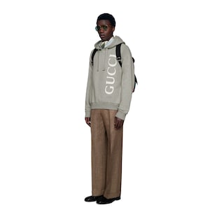 Sweat-shirt à capuche à imprimé Gucci