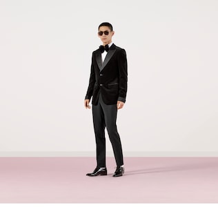 Fitted velvet jacket