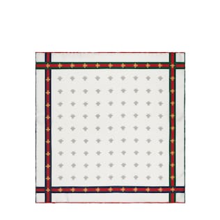 Bee pattern silk pocket square