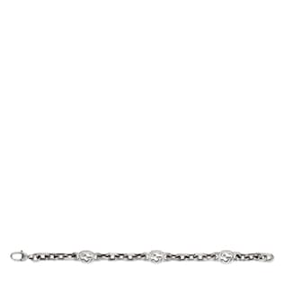 Silver bracelet with Interlocking G