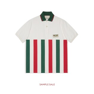 Web striped oversize polo
