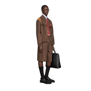 Gucci標籤迷你GG拉鏈外套