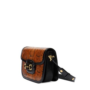 Gucci Horsebit 1955 python shoulder bag