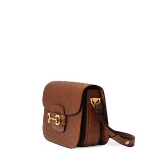 Gucci Horsebit 1955 ostrich shoulder bag