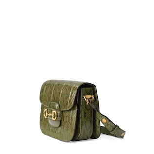 Gucci Horsebit 1955 snakeskin shoulder bag