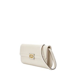 Sac à épaule en cuir avec détail GG petite taille