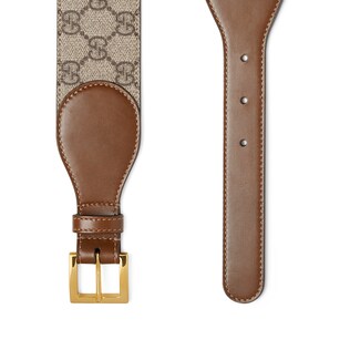 Gürtel mit Lederdetails und Horsebit