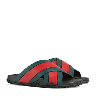 Mules en caoutchouc avec bande Web pour homme