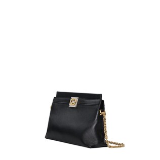 Leather medium shoulder bag with Interlocking G