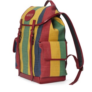 Mochila de lona a rayas baiadera