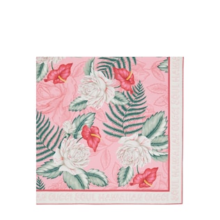 Hawaiian print silk scarf