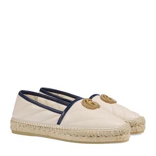 Espadrillas donna in pelle matelassé