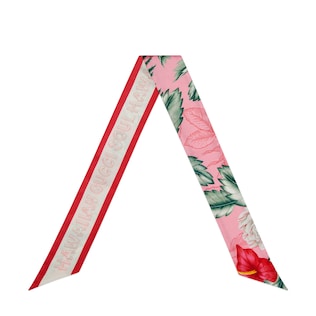Lazo de seda con estampado hawaiano