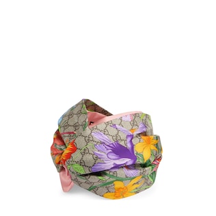 GG Flora print silk headband