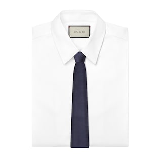 Double G and Horsebit jacquard silk tie
