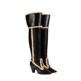 Women's over-the-knee boot with chain