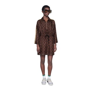 GG Supreme print silk dress