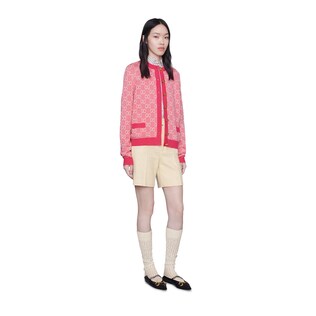 GG cotton wool piquet cardigan