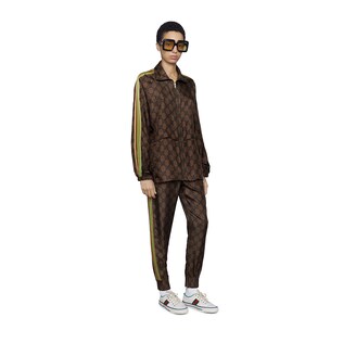 GG Supreme print silk trousers