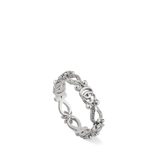 Gucci Flora 18k ring with diamonds