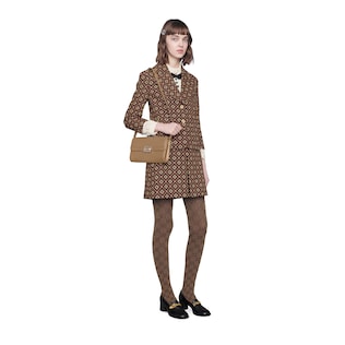 Chaqueta de jacquard con damero con GG