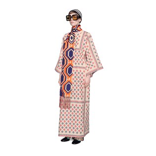 GG flower fil coupé long kaftan dress