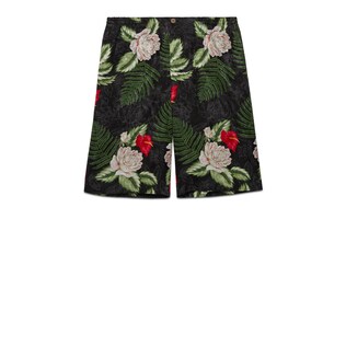 Shorts aus Viskose mit hawaiianischem Print
