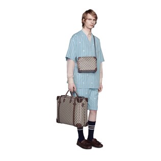 Double G stripe cotton oversize shirt