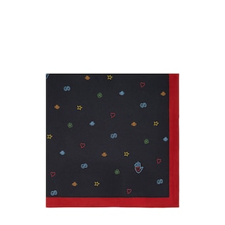 Symbols silk pocket square
