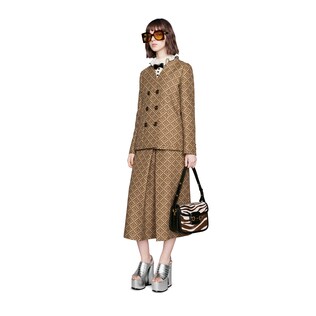 GG damier jacquard culotte trousers