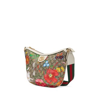 Schultertasche mit GG Flora-Print