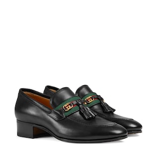 Loafer with Web and Interlocking G