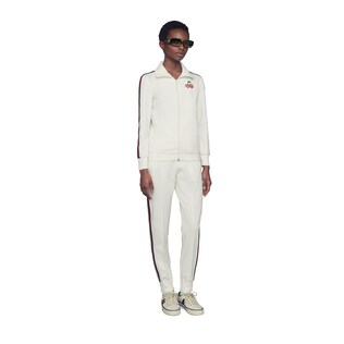 Piquet jersey trousers