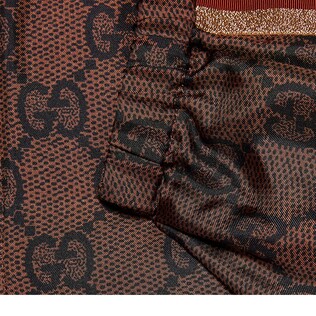 GG Supreme print silk zip-up jacket