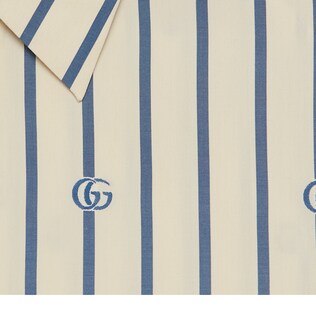 Double G stripe cotton shirt
