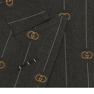 Heritage Interlocking G stripe wool suit