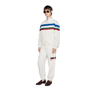 Pantalone in cotone con nastro GG