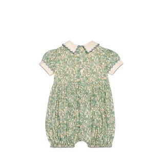 Baby ivy and flowers cotton one-piece
