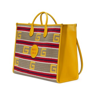 Monte Carlo striped tote bag