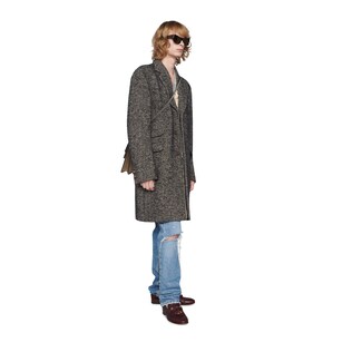 Herringbone wool coat