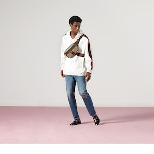 Tapered washed jeans