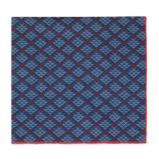 Carré de soie pour pochette à imprimé diamant GG