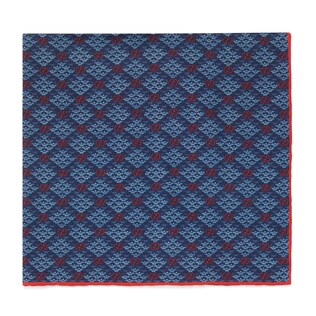 GG diamond print silk pocket square