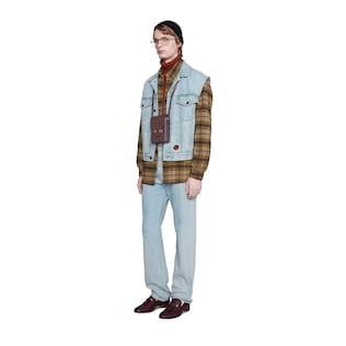 Regular fit stone-bleached jeans