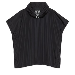 Nylon cape with Gucci print