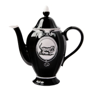 Feline print coffee pot